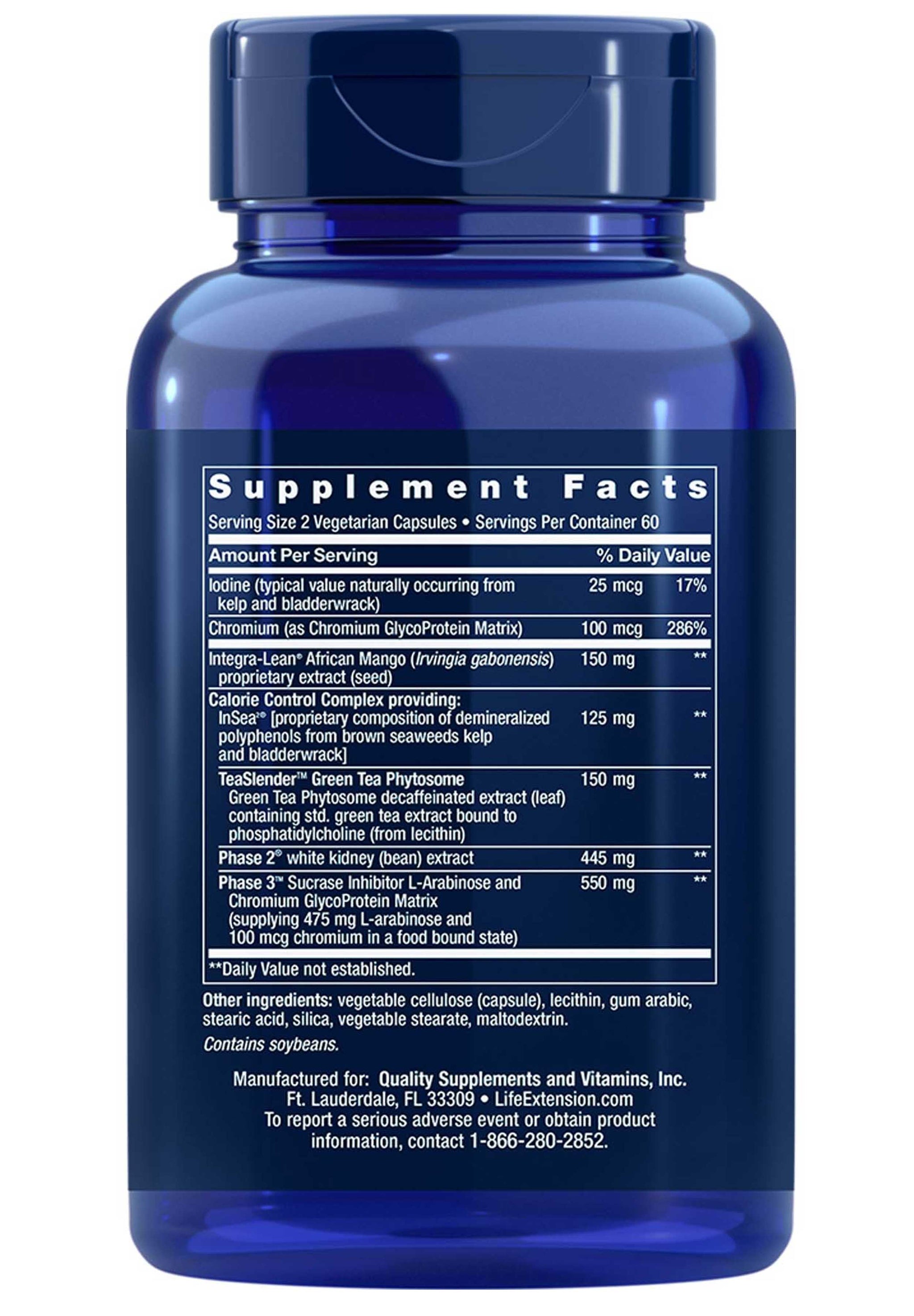 Life Extension Optimized Irvingia With Phase 3 Calorie Control Complex