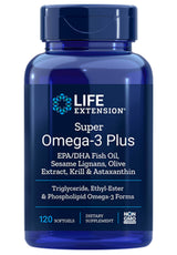 Life Extension Super Omega-3 Plus EPA/DHA with Sesame Lignans, Olive Extract, Krill & Astaxanthin