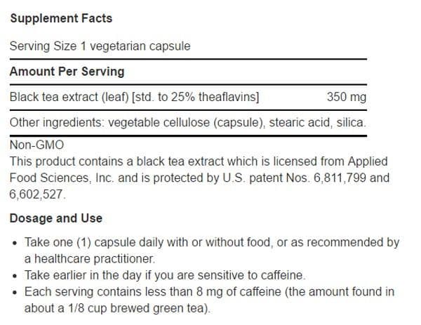 Life Extension Theaflavin Standardized Extract