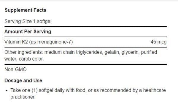 Life Extension Low Dose Vitamin K2 (MK-7)