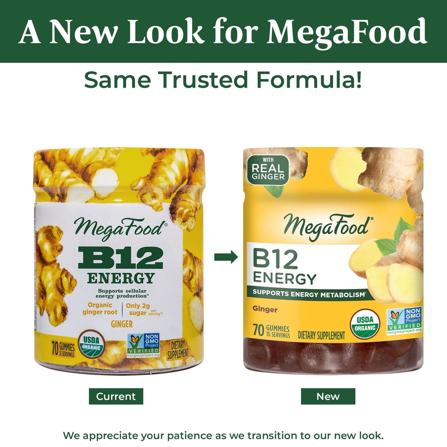 MegaFood B12 Energy Ginger Gummies