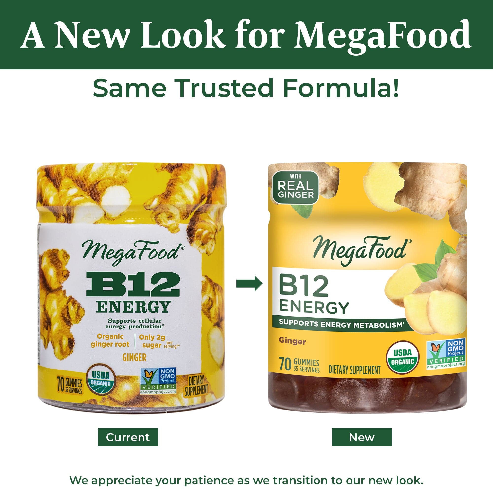 MegaFood B12 Energy Ginger Gummies