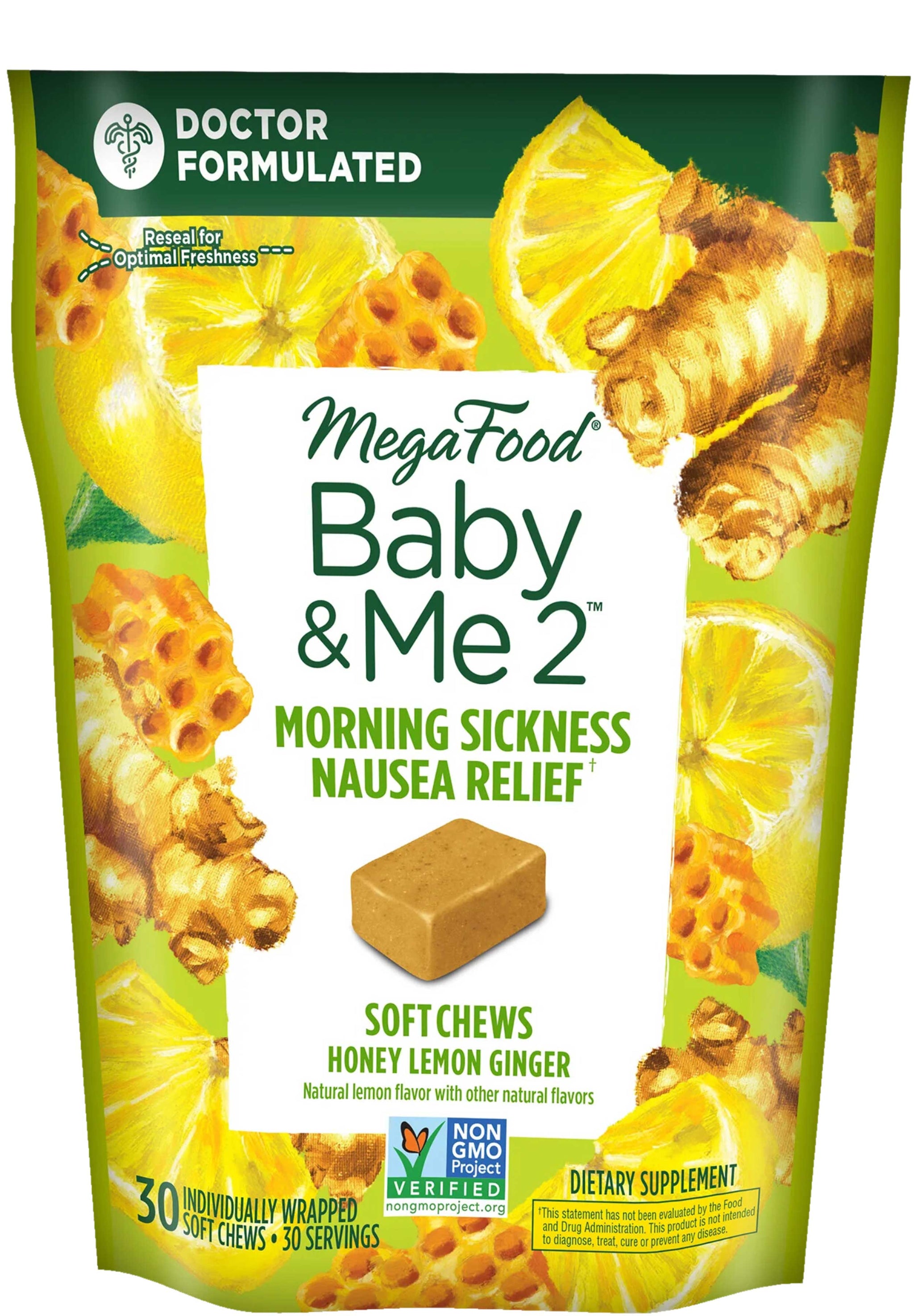 MegaFood Baby & Me 2 Morning Sickness Nausea Relief Soft Chews