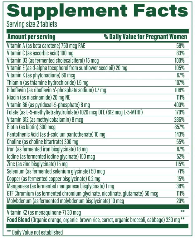 MegaFood Baby & Me 2 Prenatal Multi