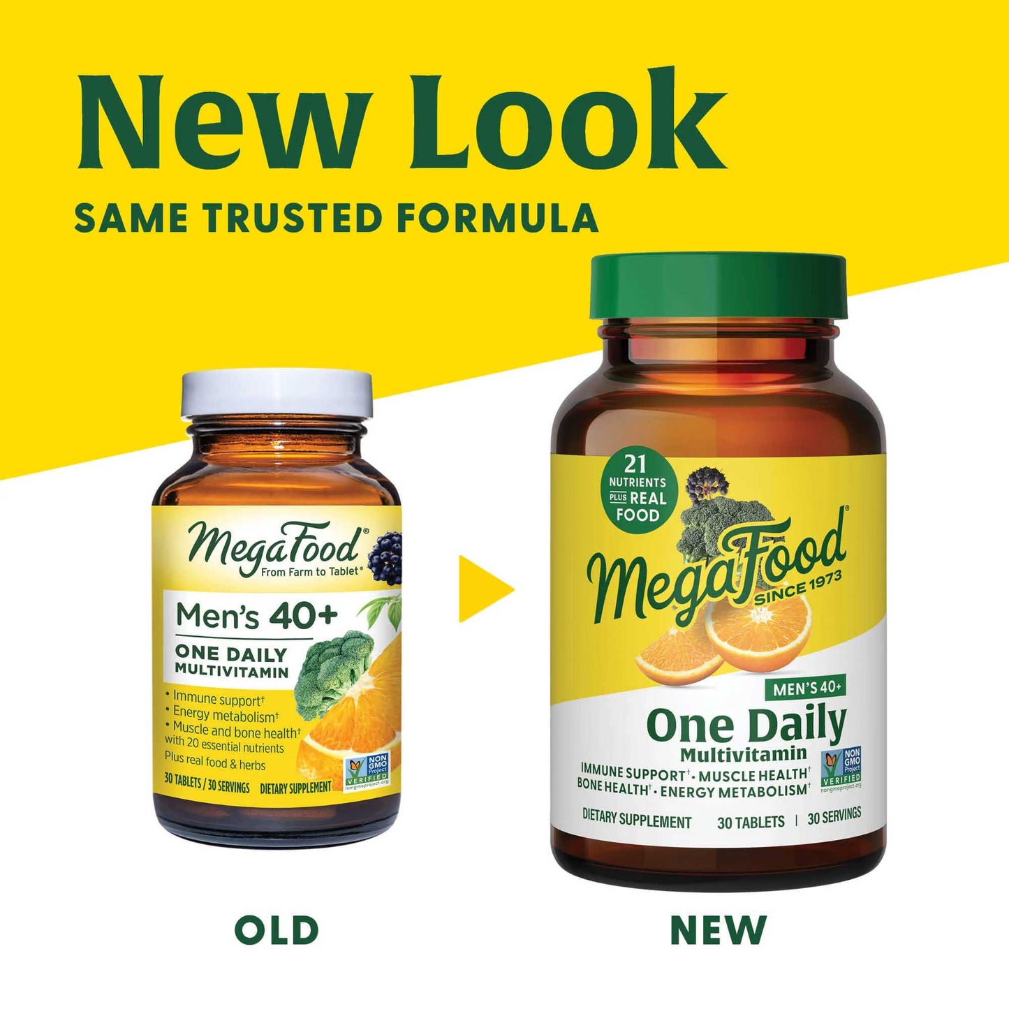 MegaFood Men's 40+ One Daily Multivitamin (Formerly Men Over 40 One Daily)