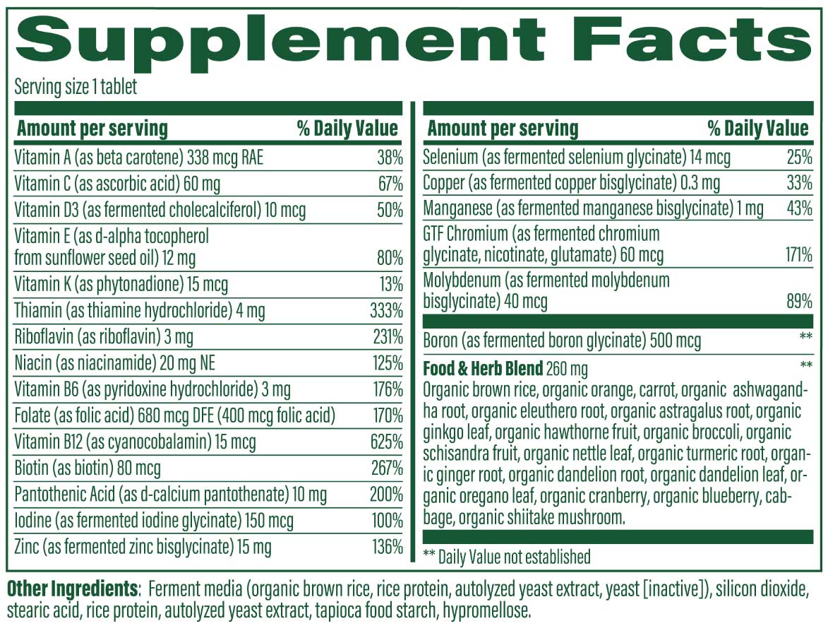 MegaFood Men's 40+ One Daily Multivitamin (Formerly Men Over 40 One Daily)