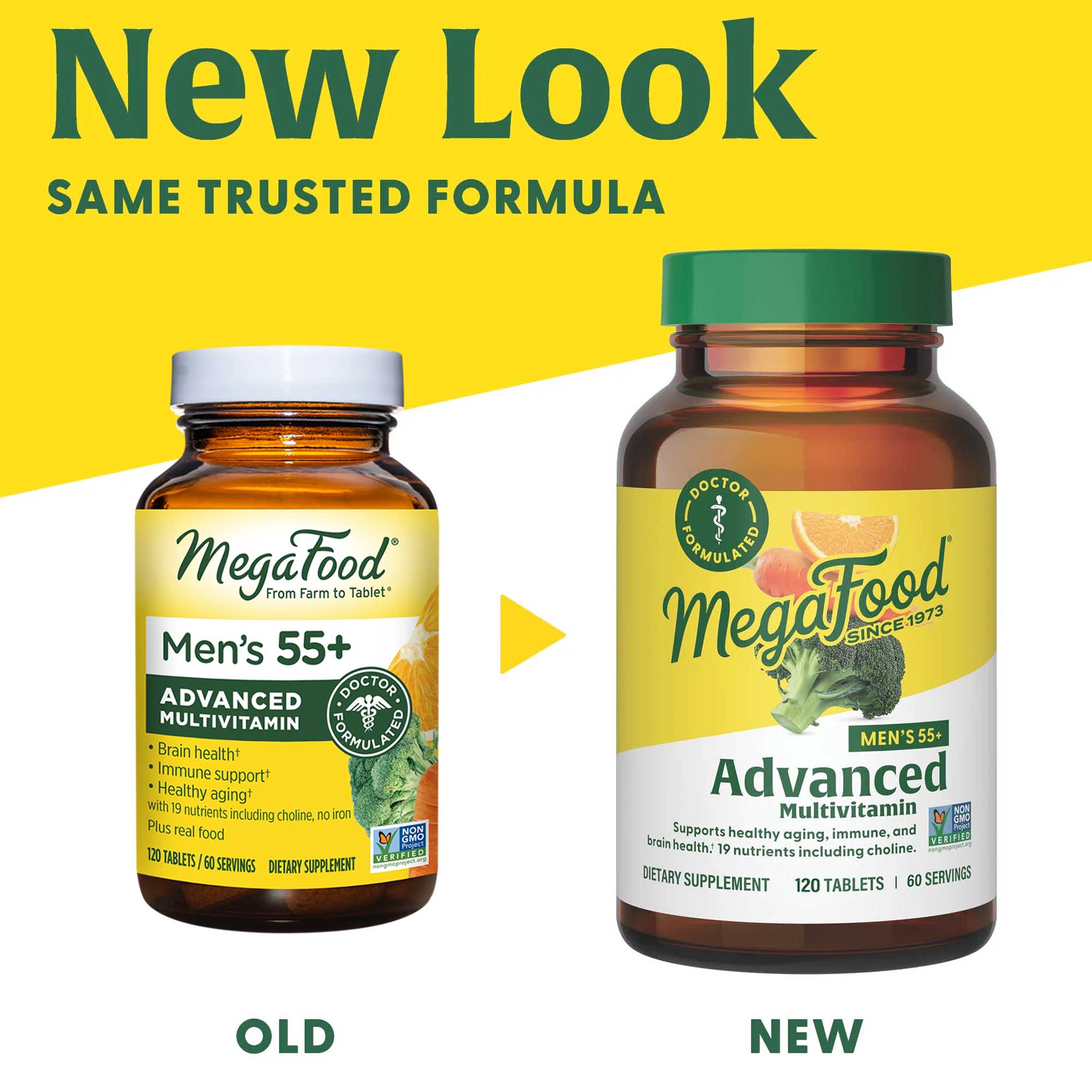 MegaFood Men's 55+ Advanced Multivitamin (Formerly Multi For Men 55+)