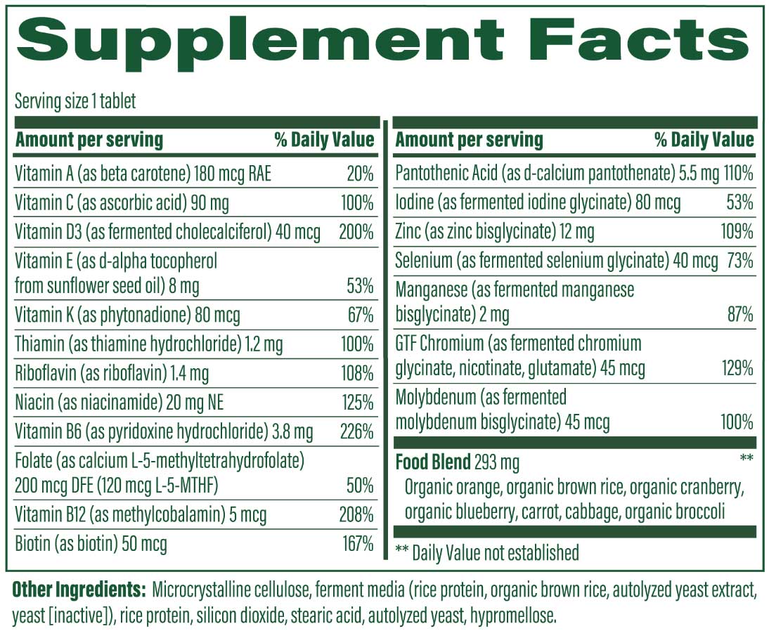 MegaFood Men's 55+ One Daily Multivitamin (Formerly Men Over 55 One Daily)
