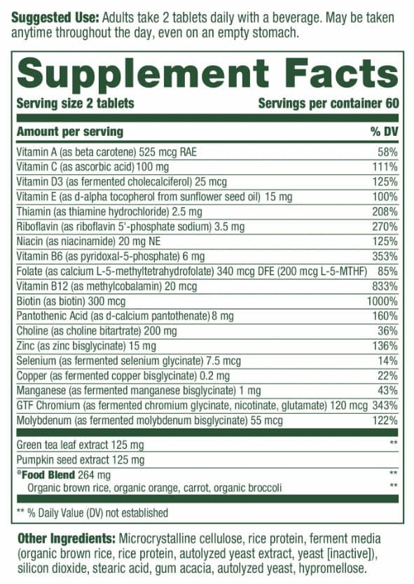 MegaFood Men's 55+ Advanced Multivitamin (Formerly Multi For Men 55+)