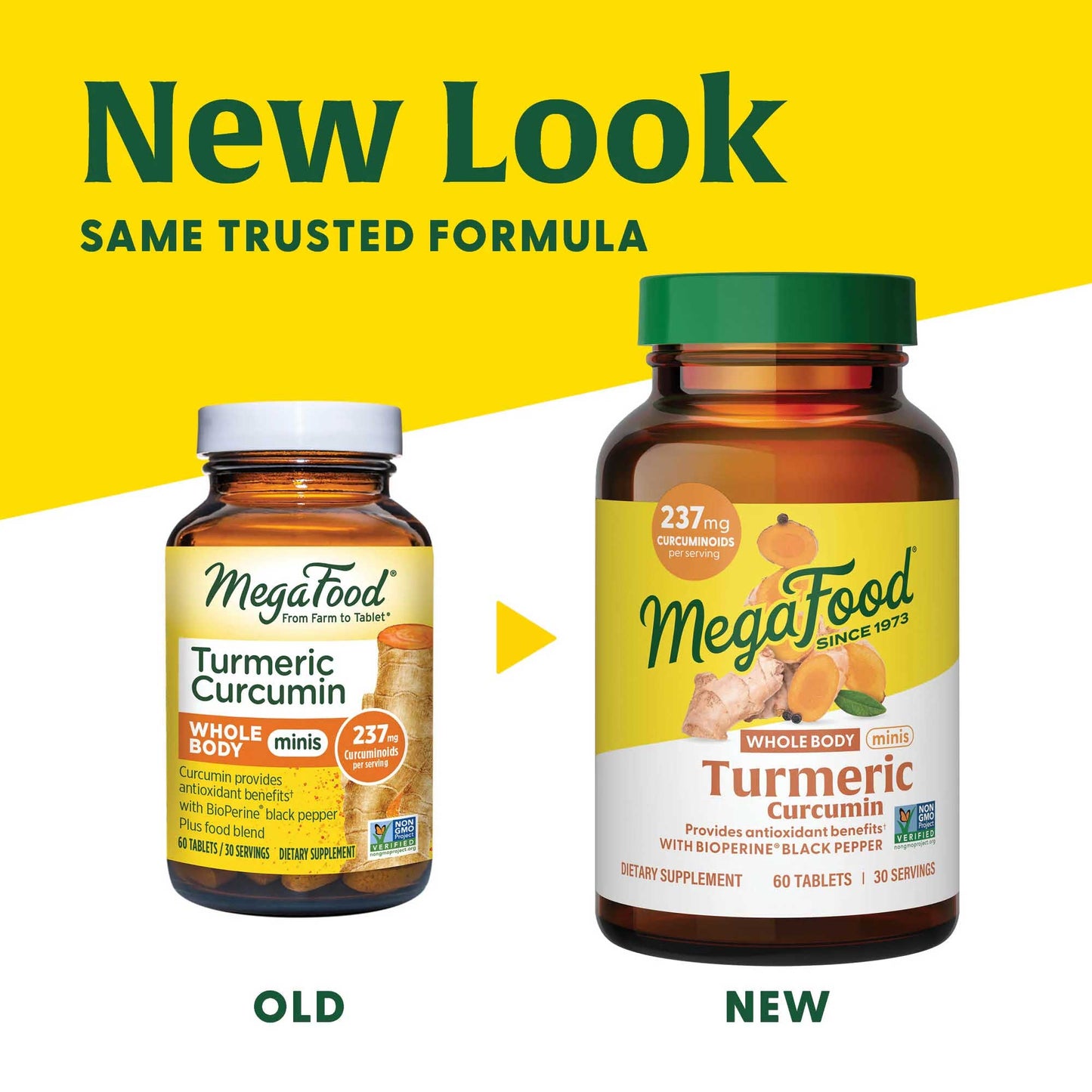 MegaFood Whole Body Turmeric Curcumin Minis 237mg