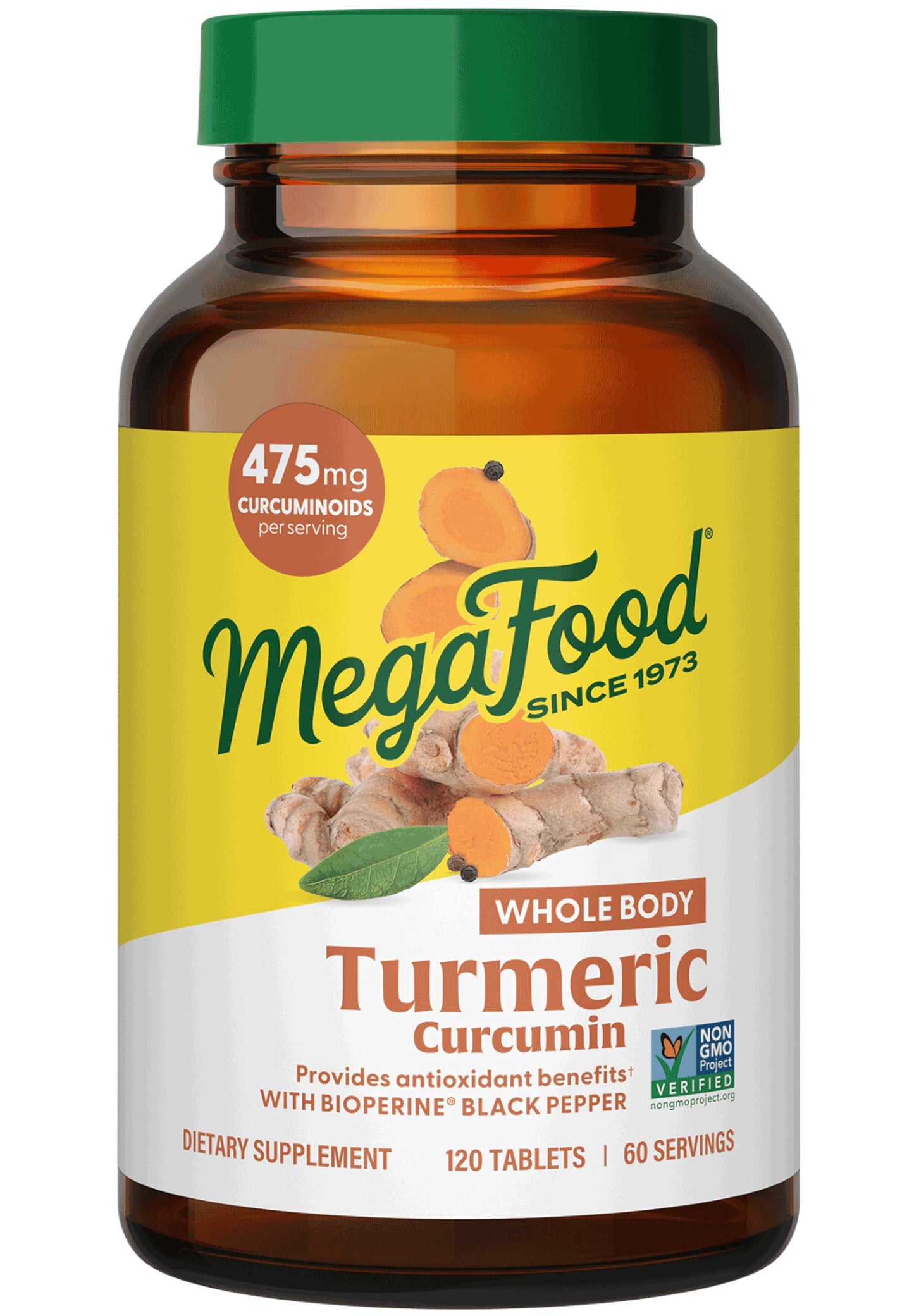 MegaFood Whole Body Turmeric Curcurmin 475mg