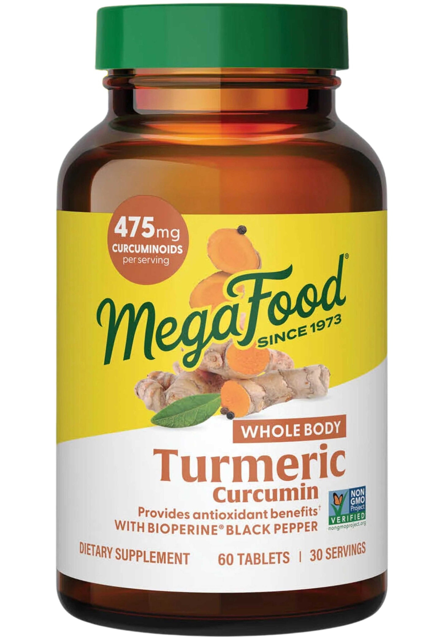 MegaFood Whole Body Turmeric Curcurmin 475mg