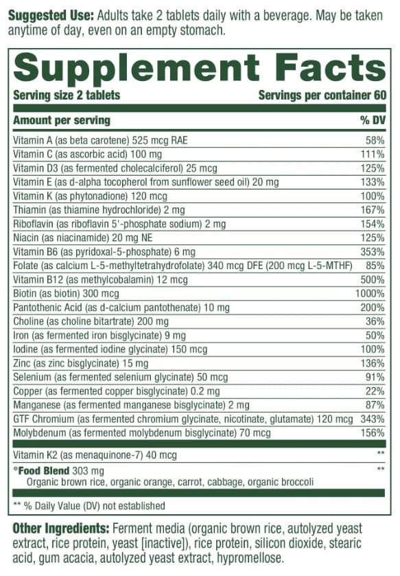MegaFood Women's 40+ Advanced Multivitamin (Formerly Multi For Women 40+)