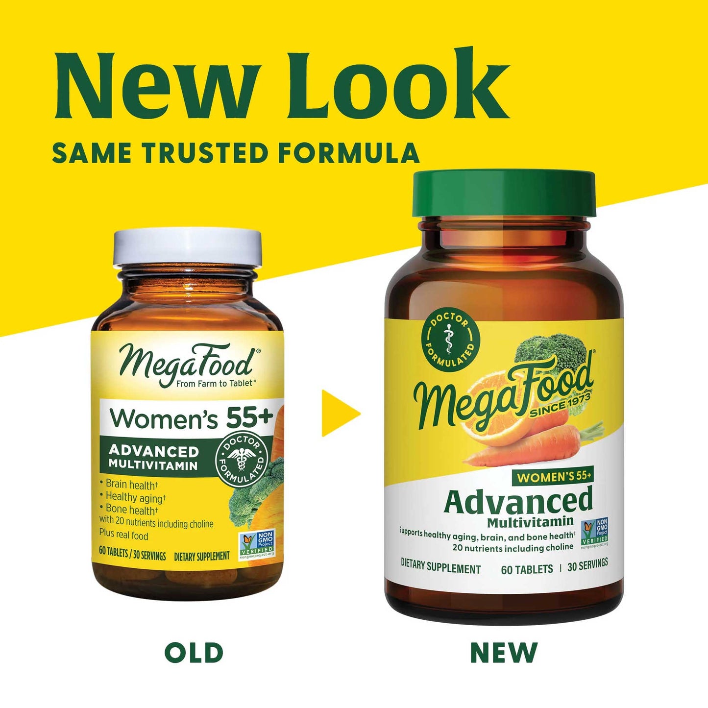 MegaFood Women's 55+ Advanced Multivitamin (Formerly Multi For Women 55+)