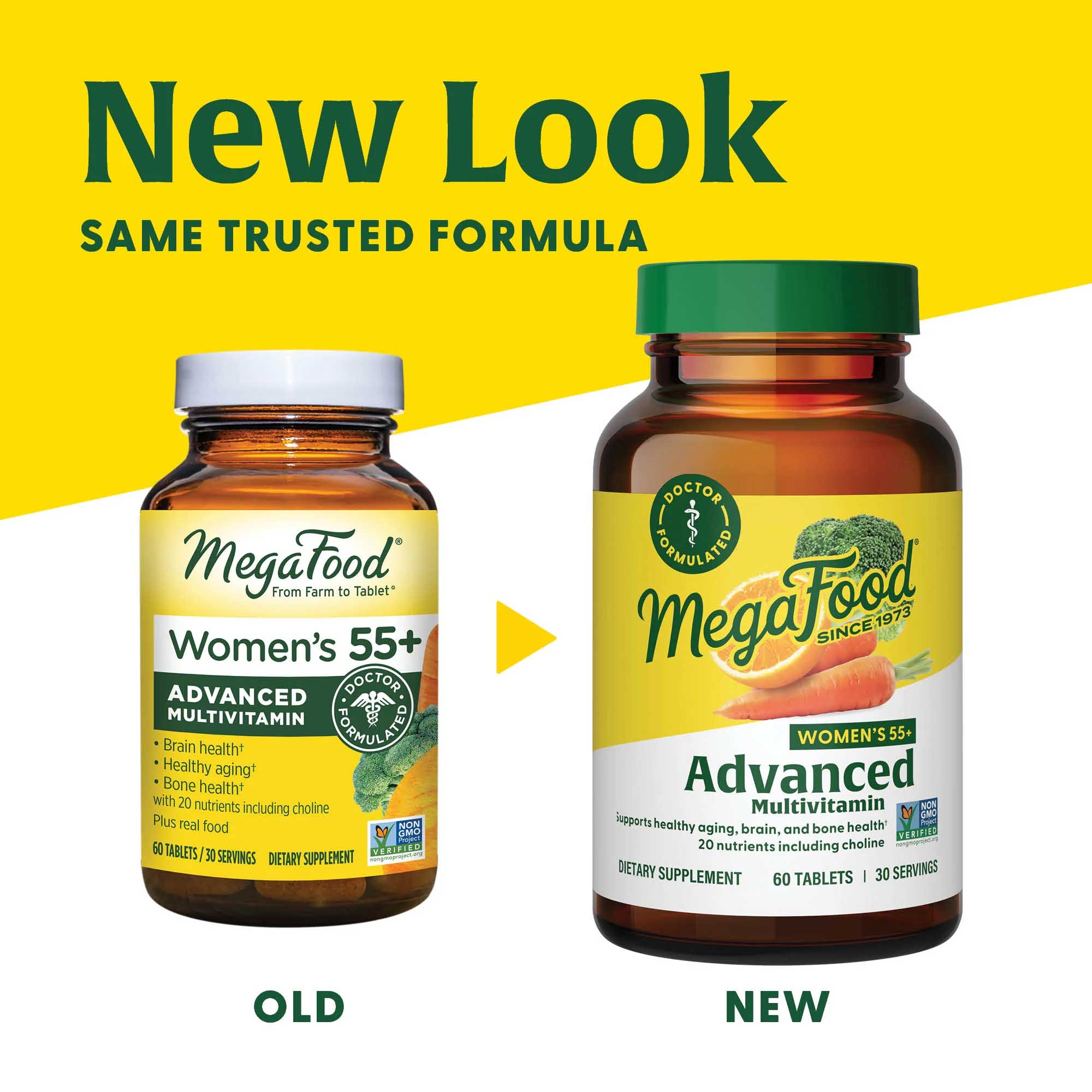 MegaFood Women's 55+ Advanced Multivitamin (Formerly Multi For Women 55+)
