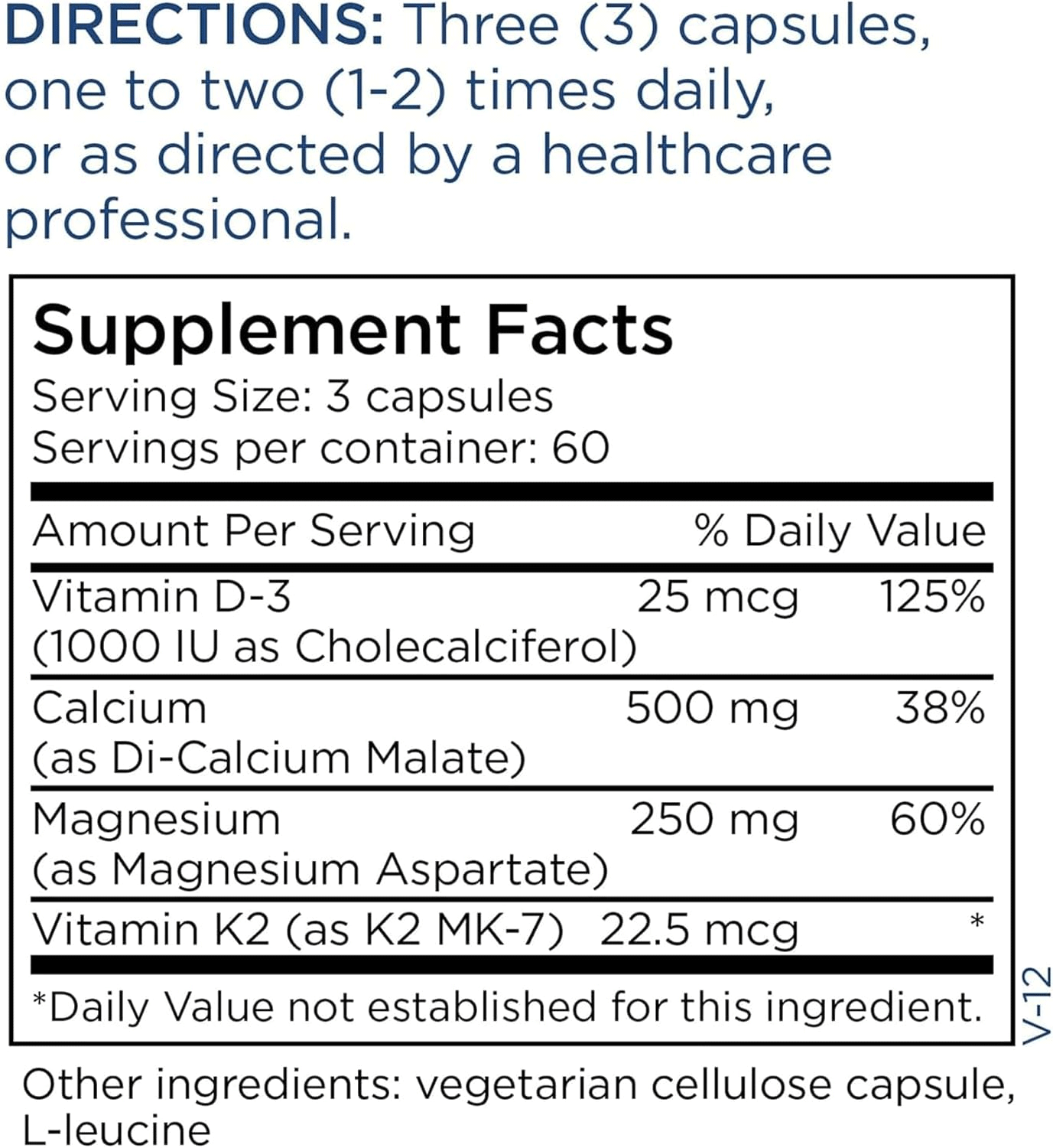 Metabolic Maintenance Cal/Mag Plus with Vitamin D and Vitamin K2 MK-7