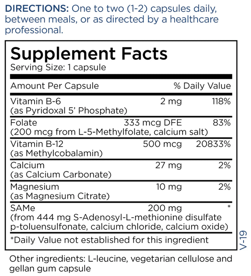 Metabolic Maintenance SAMe + Cofactors 200 mg