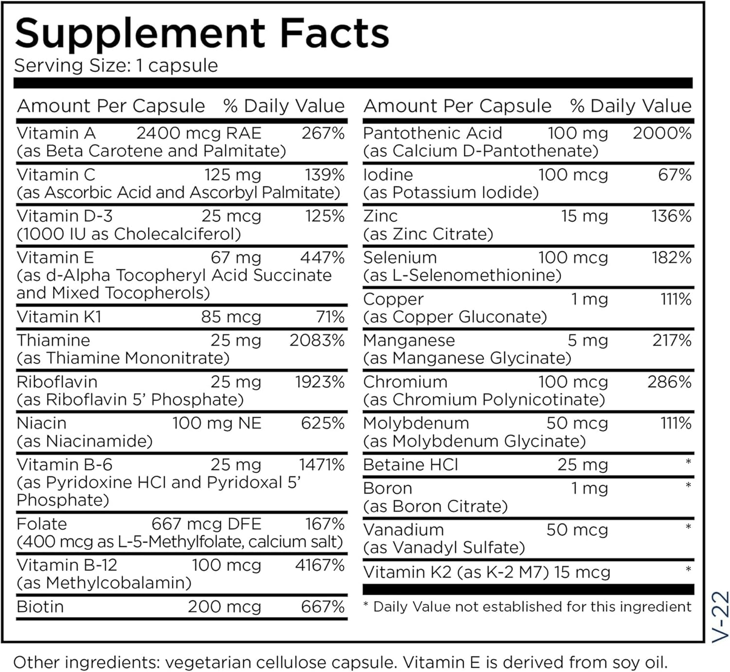 Metabolic Maintenance The BIG ONE without Iron