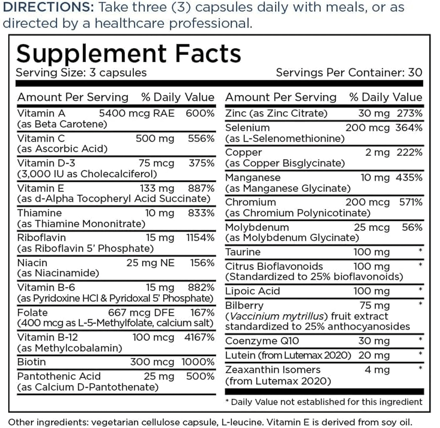 Metabolic Maintenance VitalEyes Complete