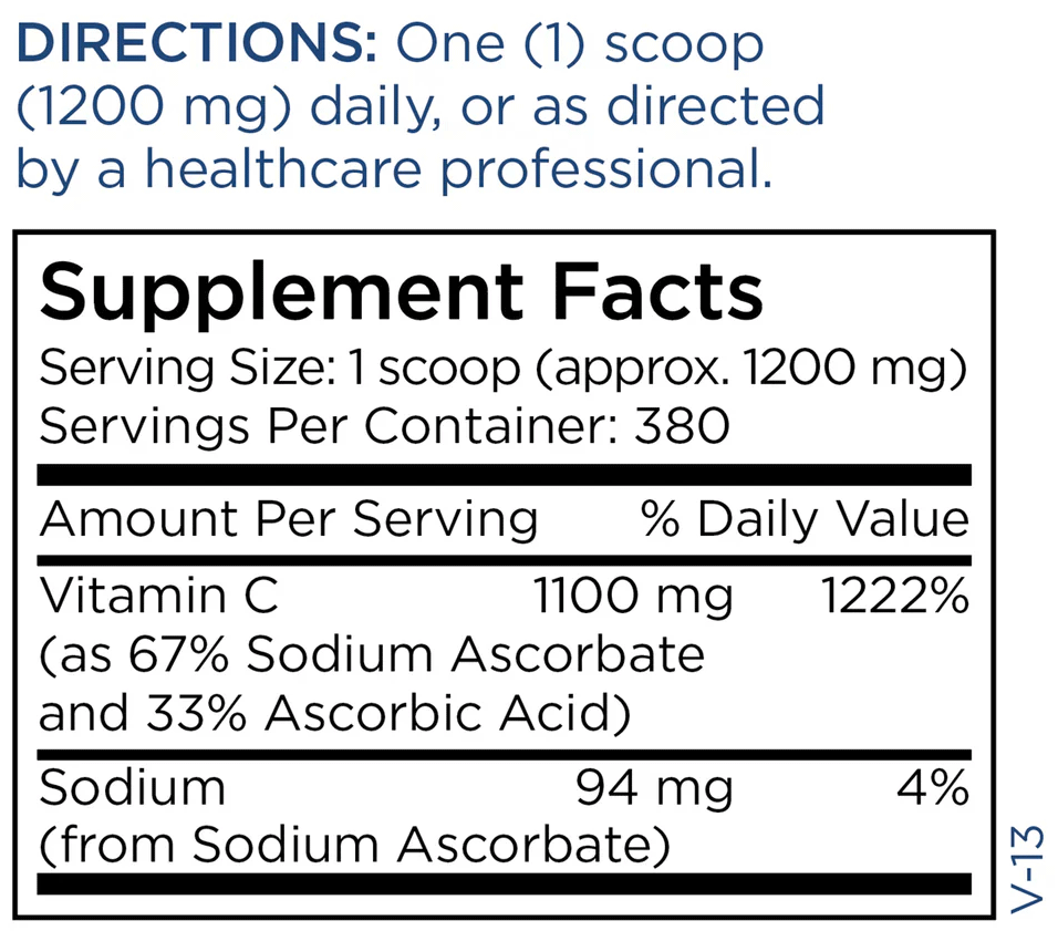 Metabolic Maintenance Vitamin C Powder (Reduced Acidity)