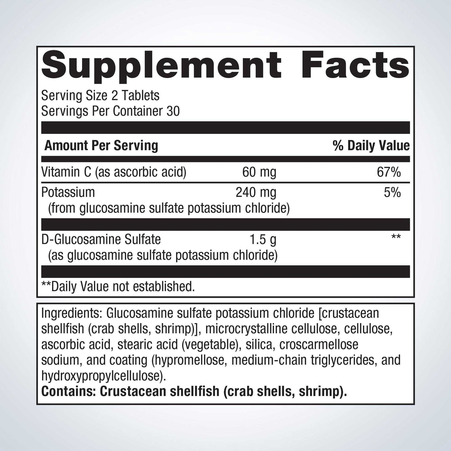 Metagenics Glucosamine Sulfate 750 mg