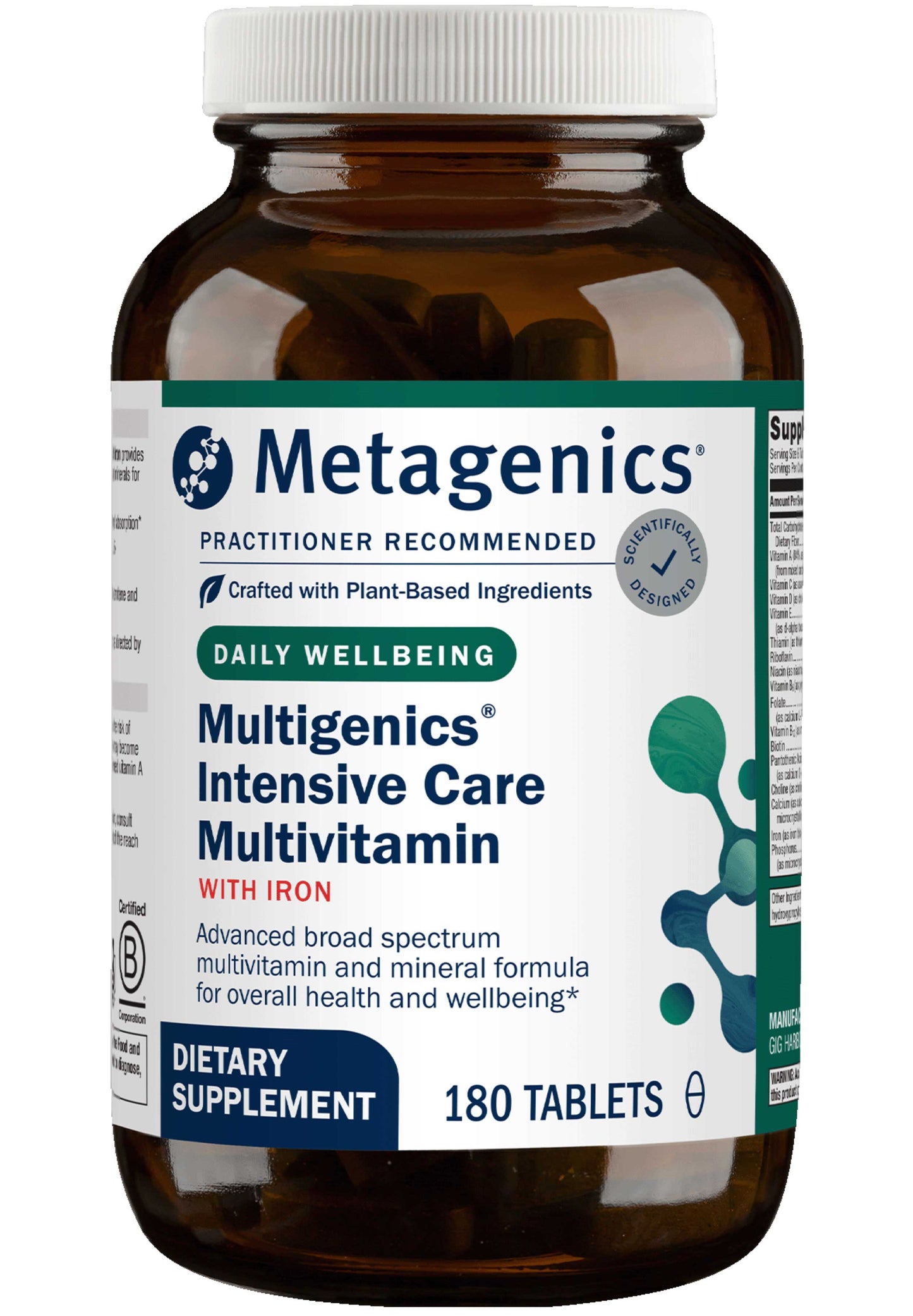 Metagenics Multigenics Intensive Care Multivitamin with Iron