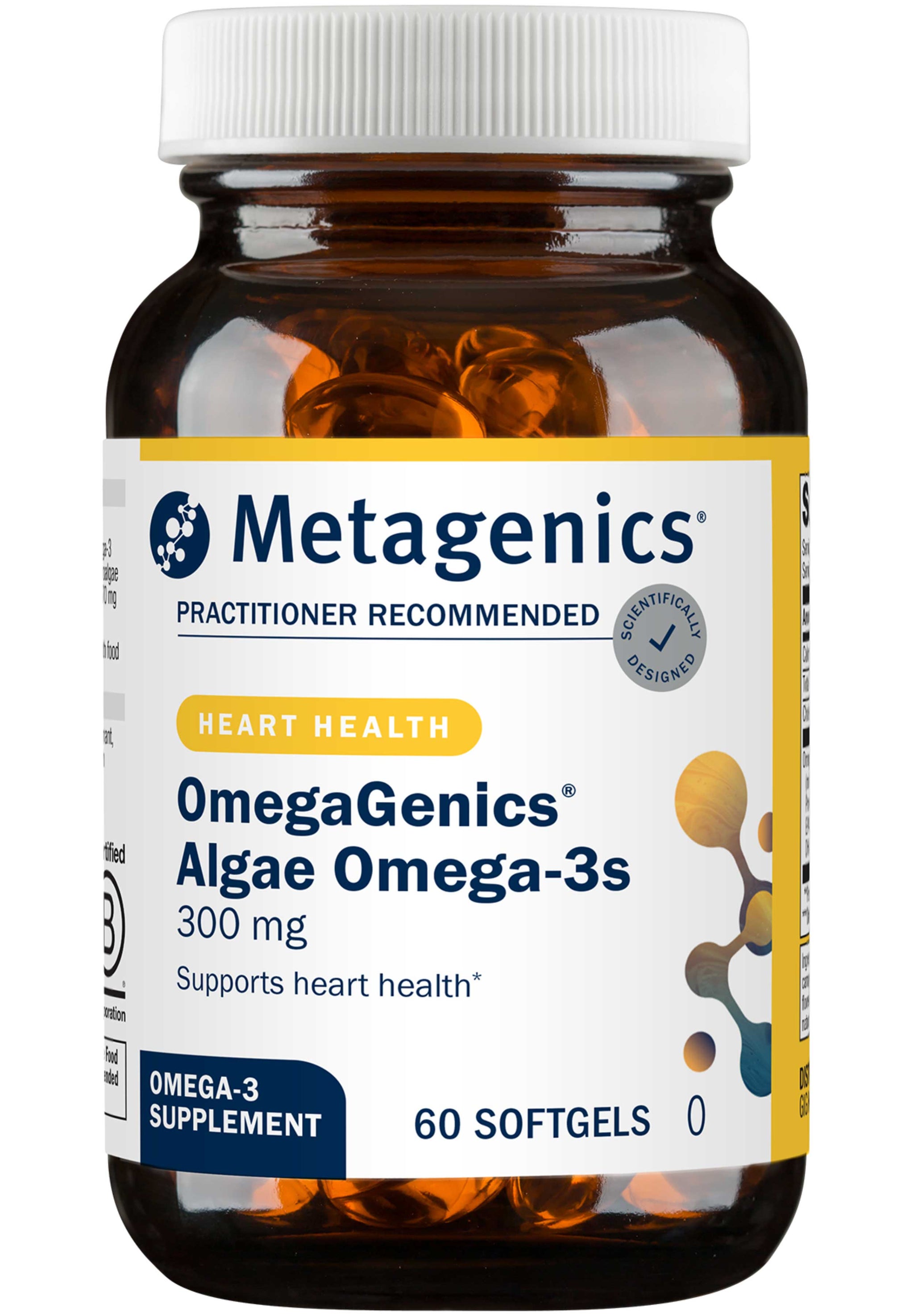 Metagenics OmegaGenics Algae Omega-3s 300 mg