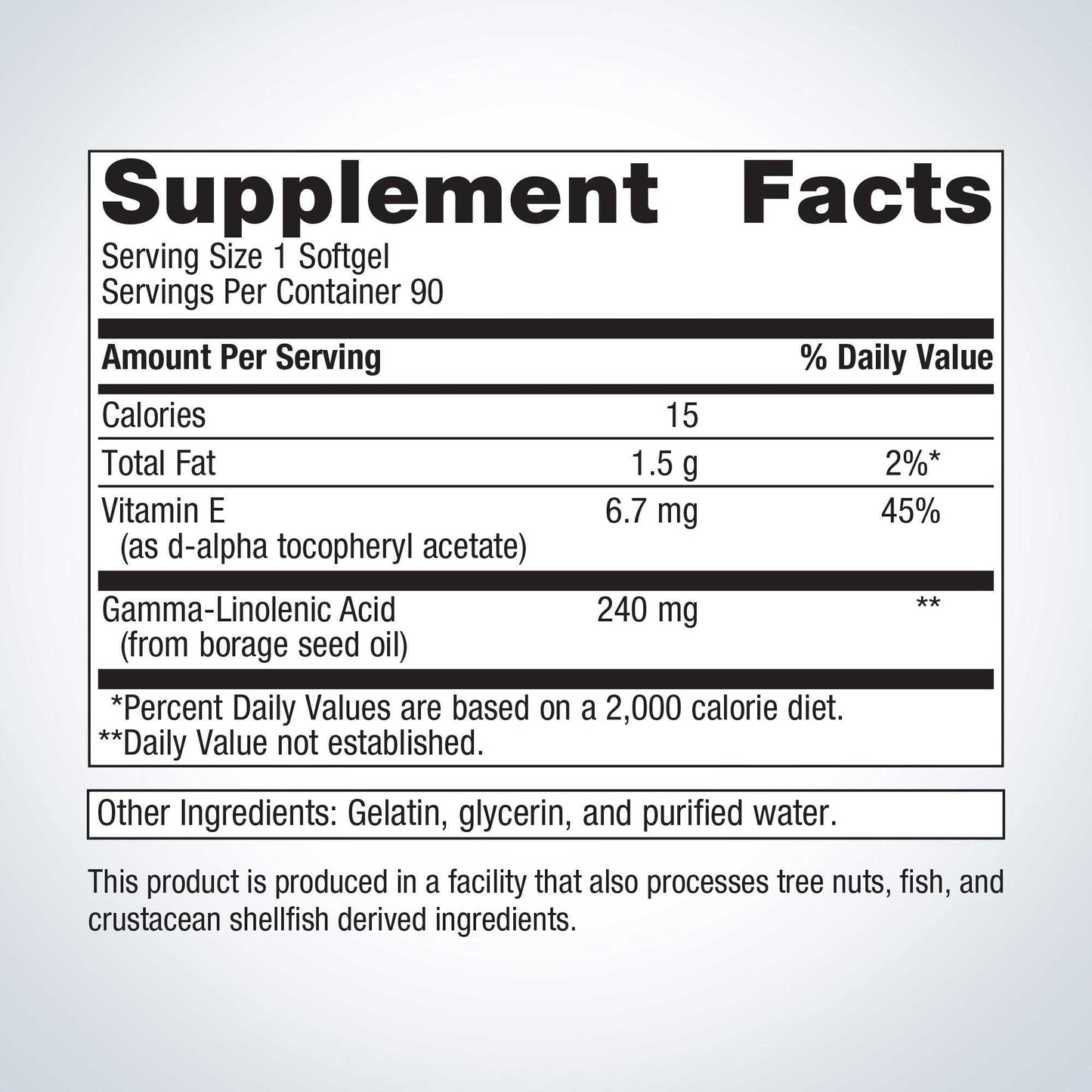 Metagenics OmegaGenics Borage Seed GLA Oil 240 mg