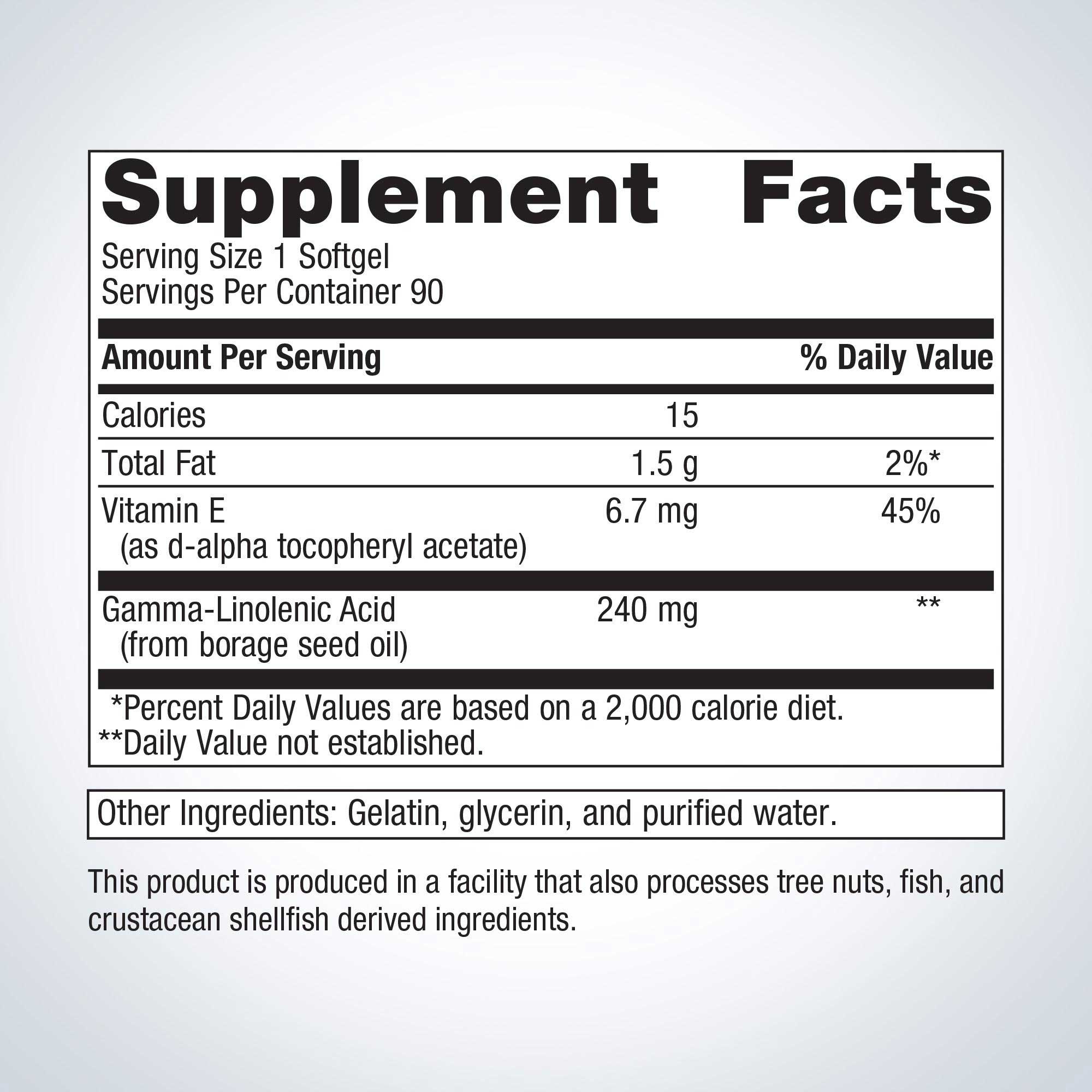 Metagenics OmegaGenics Borage Seed GLA Oil 240 mg