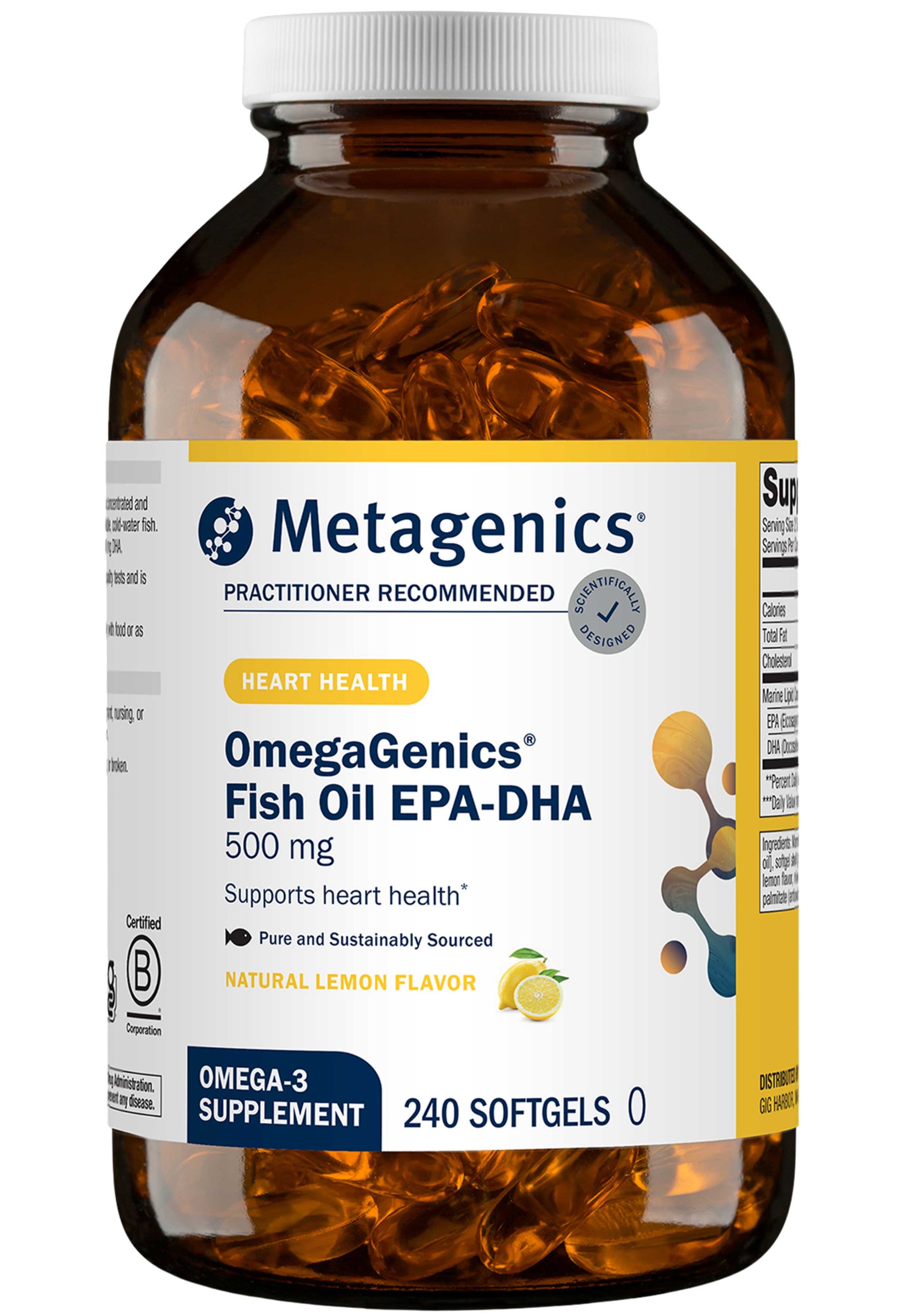 Metagenics OmegaGenics Fish Oil EPA-DHA 500 mg