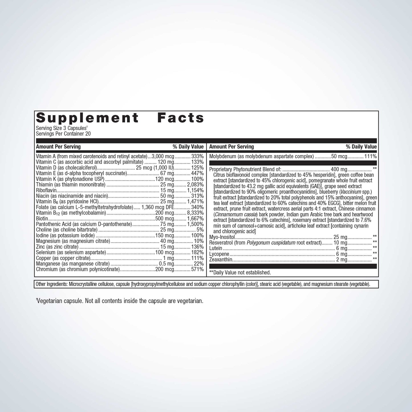 Metagenics PhytoMulti Multivitamin Capsules