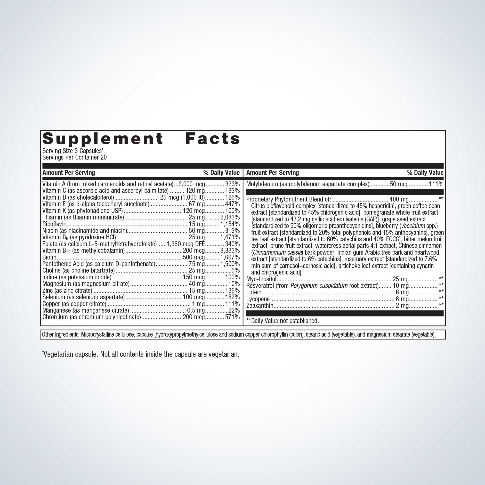 Metagenics PhytoMulti Multivitamin Capsules