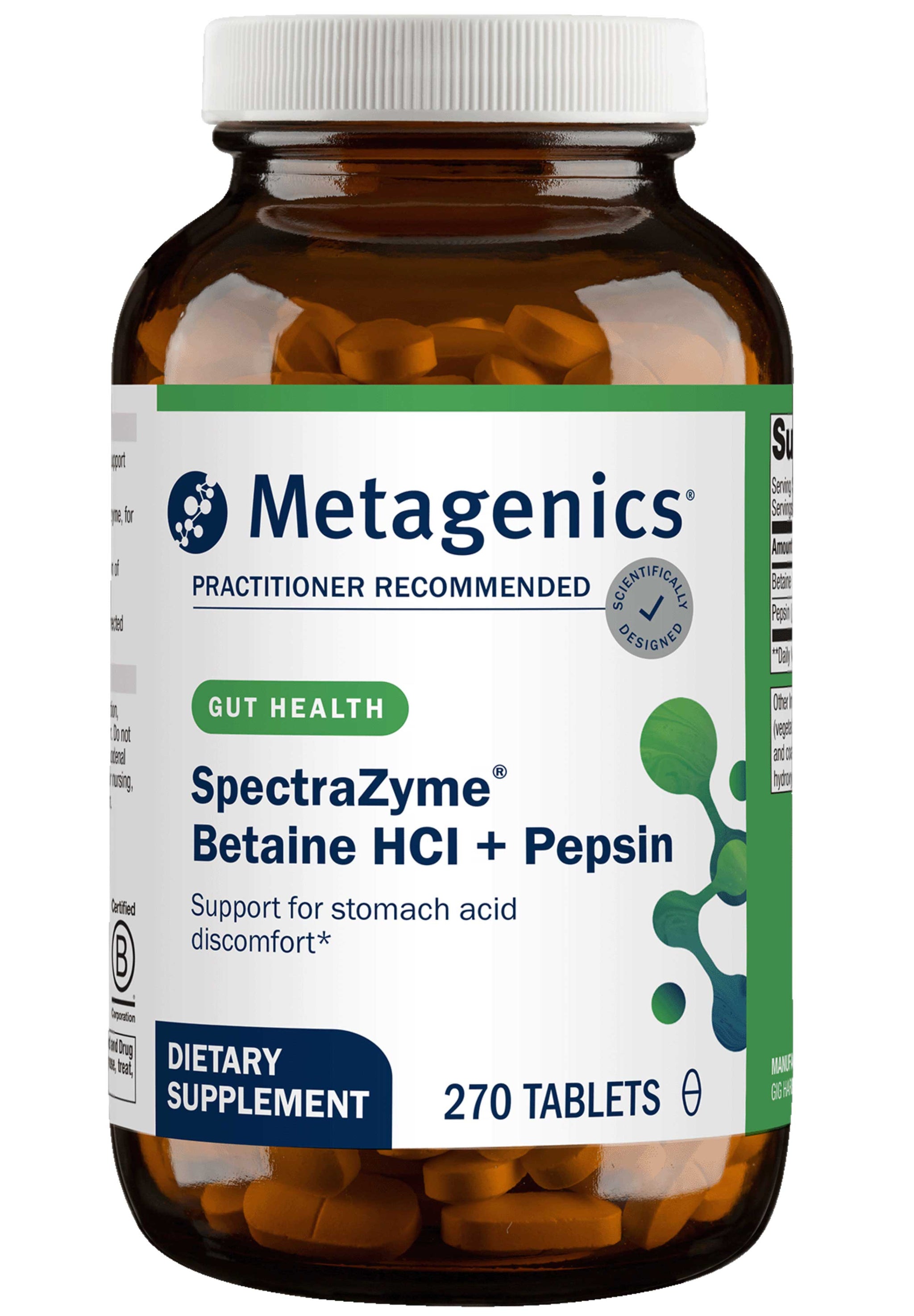 Metagenics SpectraZyme Betaine HCI + Pepsin