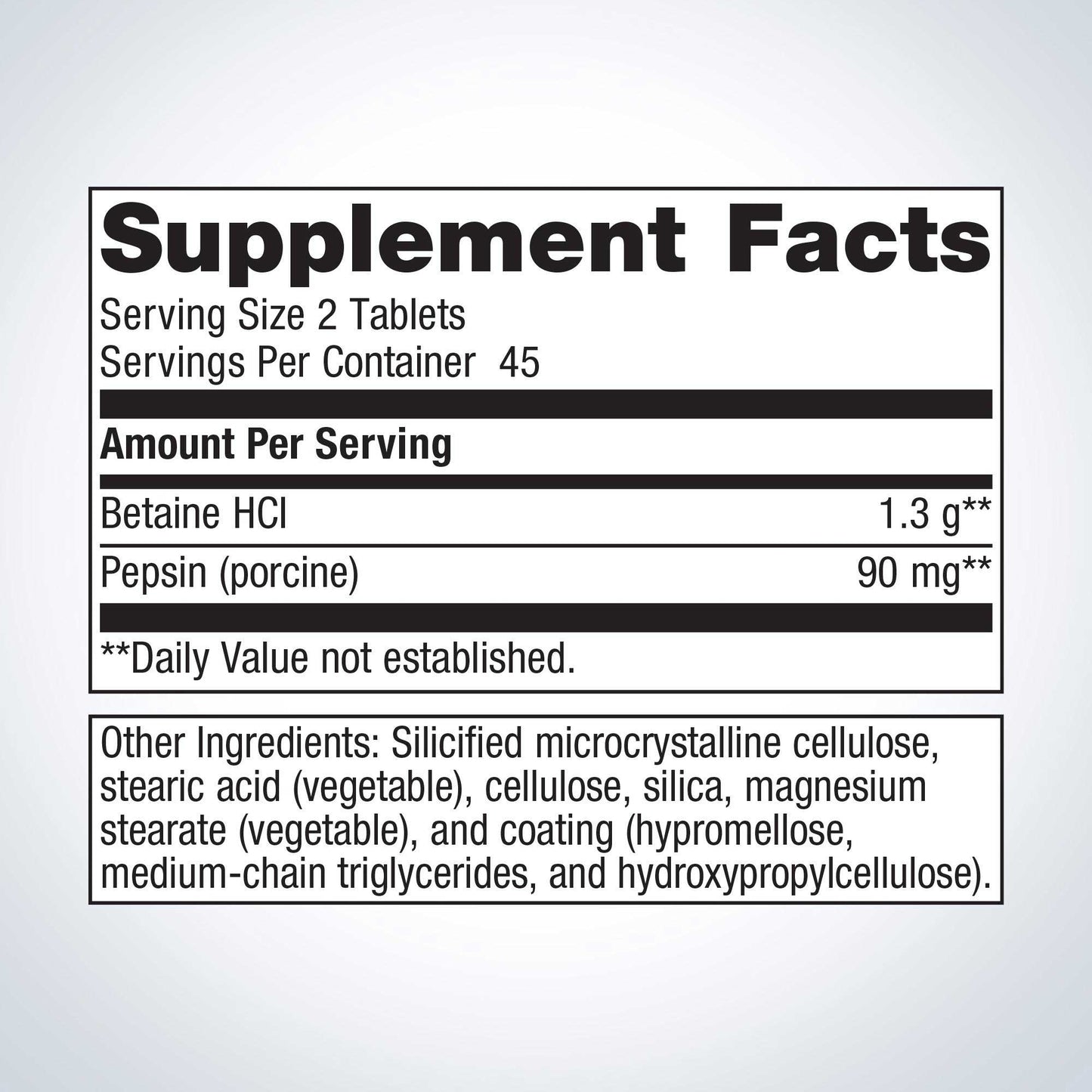 Metagenics SpectraZyme Betaine HCI + Pepsin