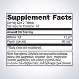 Metagenics SpectraZyme Betaine HCI + Pepsin