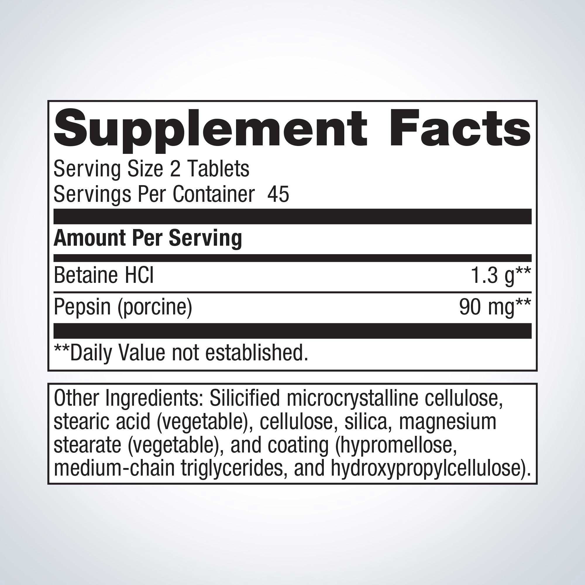 Metagenics SpectraZyme Betaine HCI + Pepsin