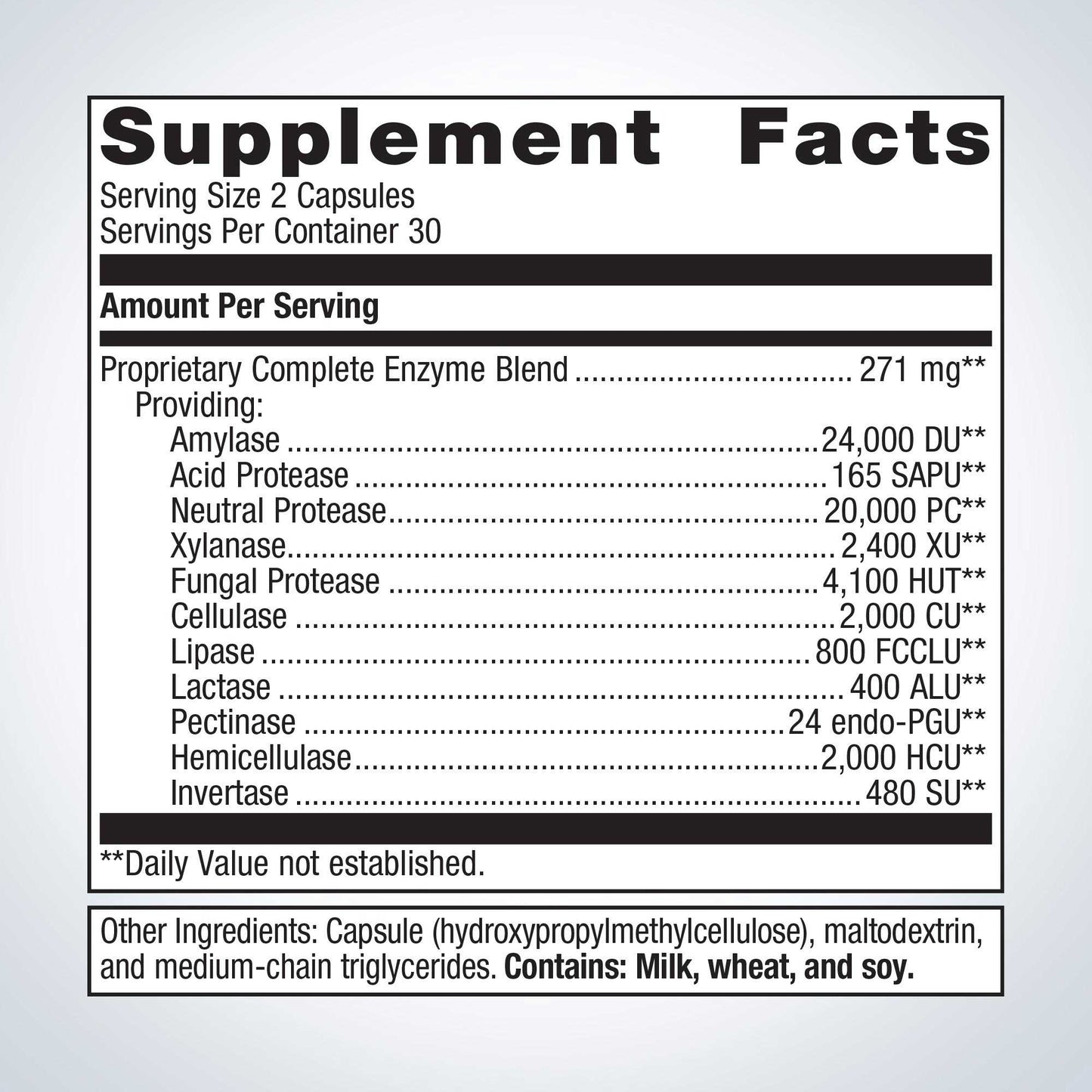 Metagenics SpectraZyme Complete Enzymes