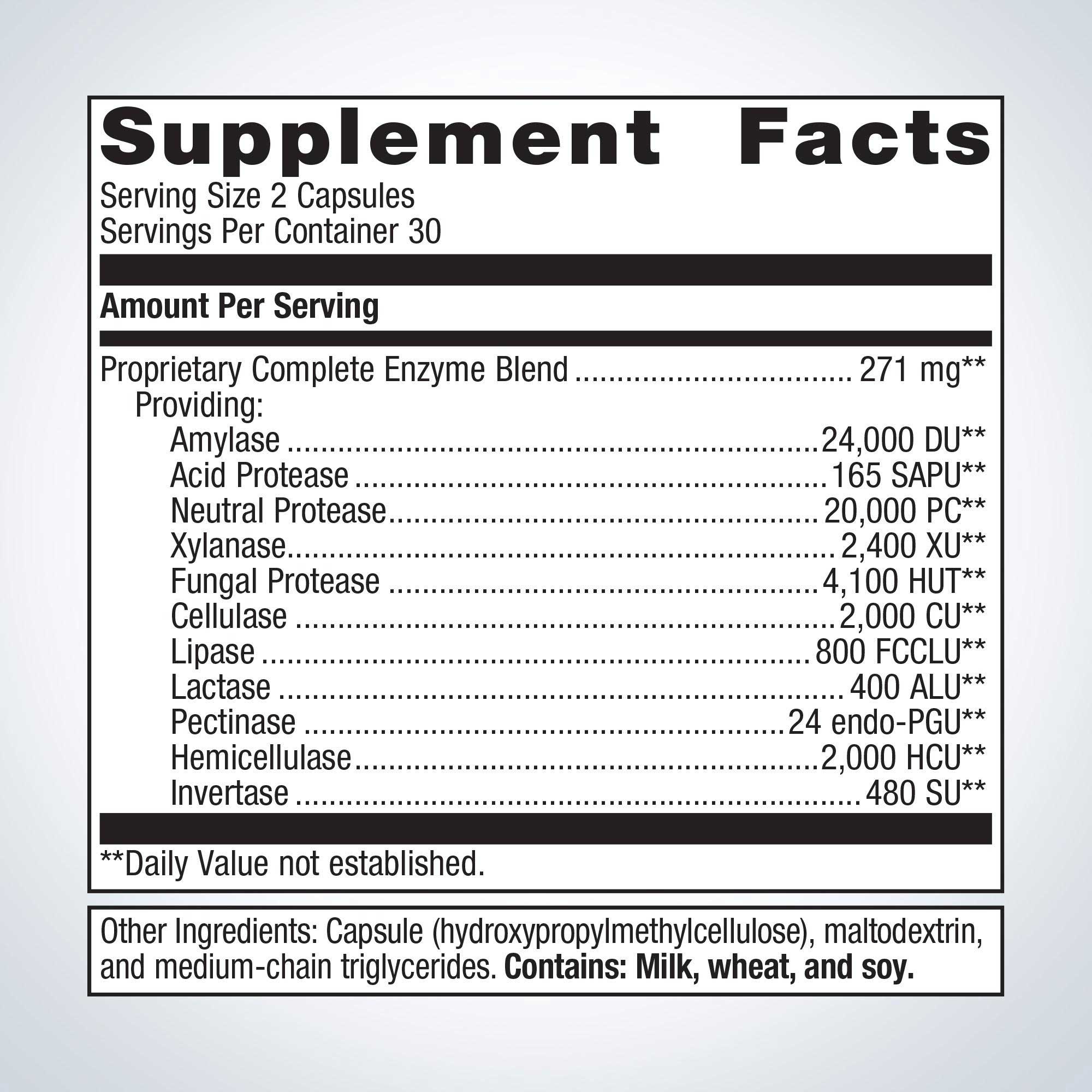 Metagenics SpectraZyme Complete Enzymes