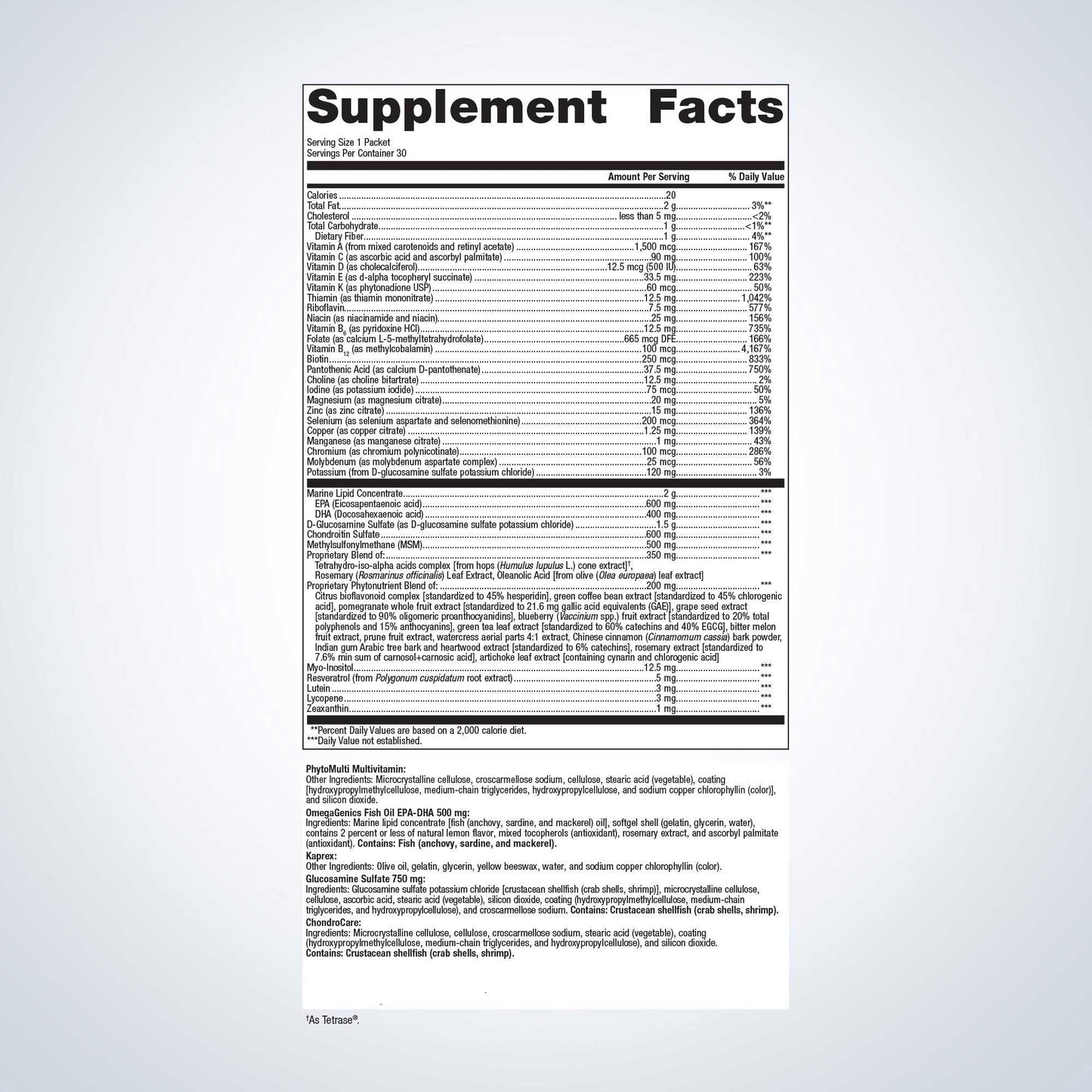 Metagenics Wellness Essentials Active Daily Packs