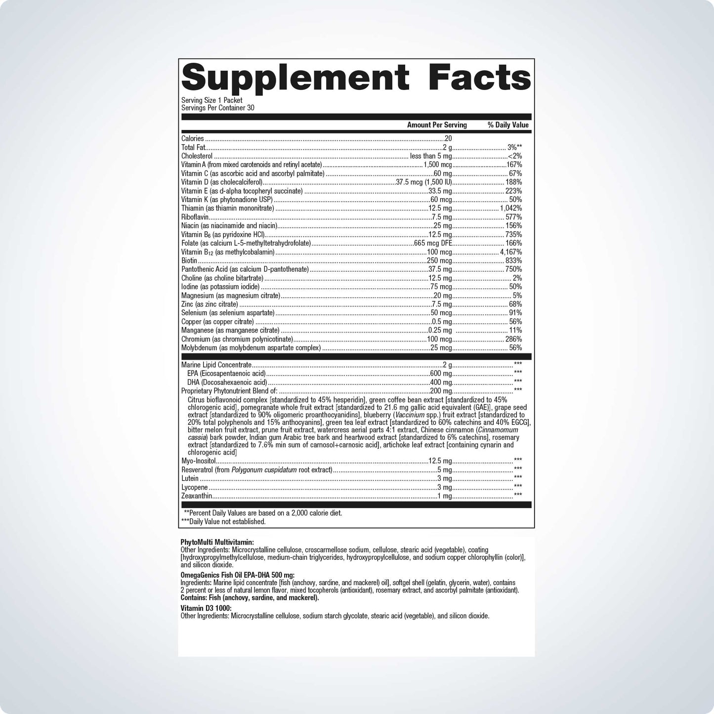 Metagenics Wellness Essentials Daily Packs