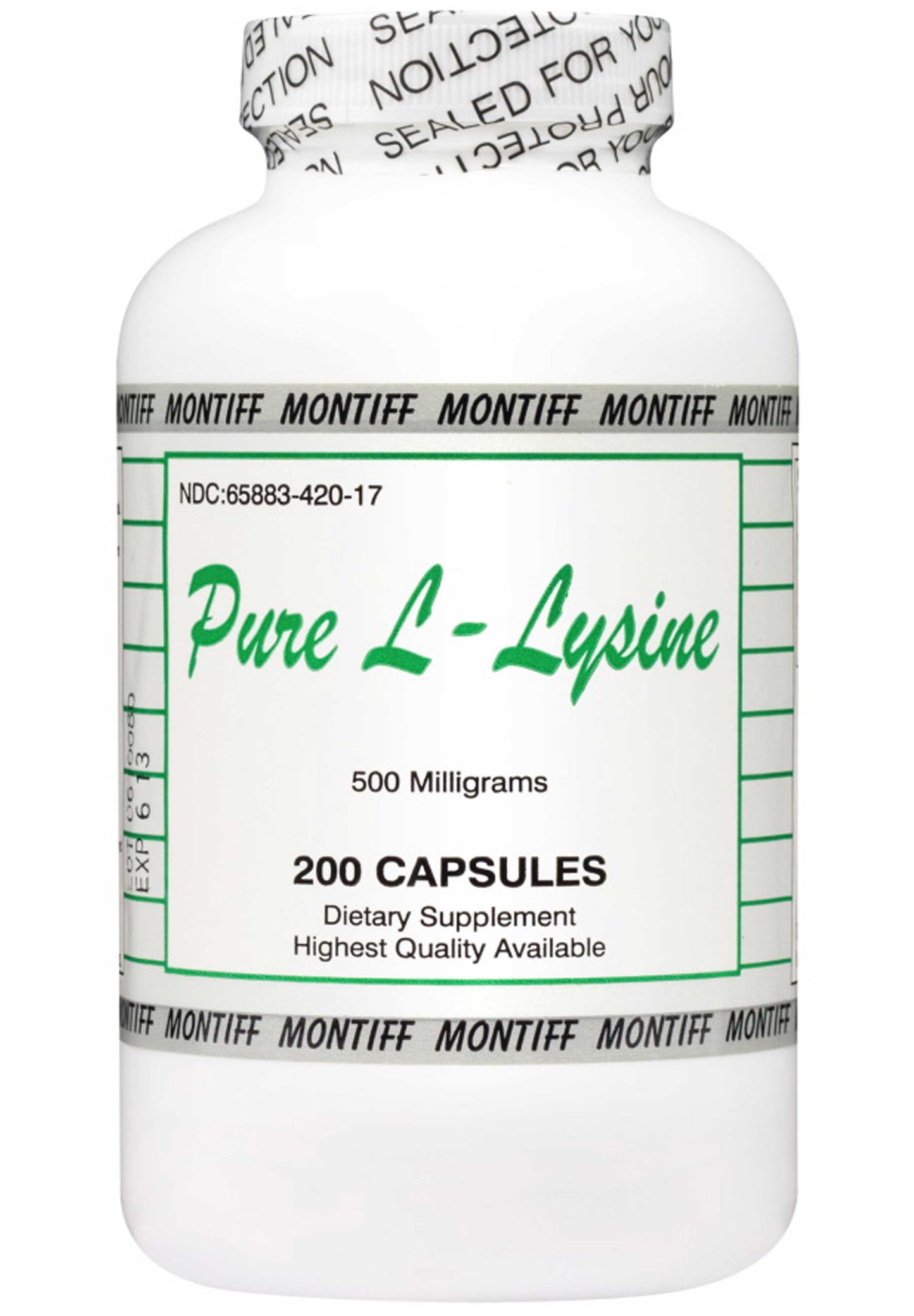 Montiff Pure L-Lysine 500 mg