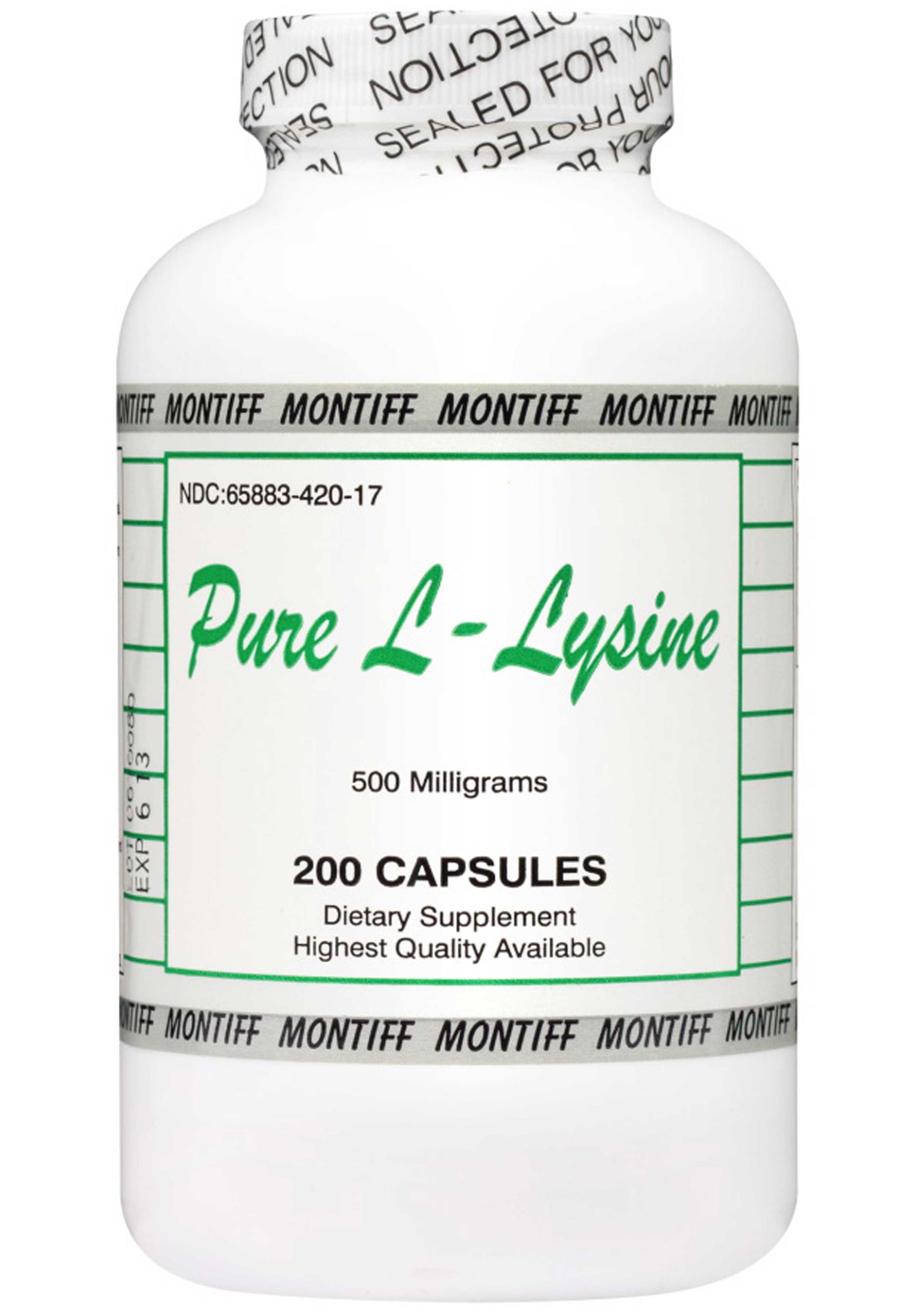 Montiff Pure L-Lysine 500 mg