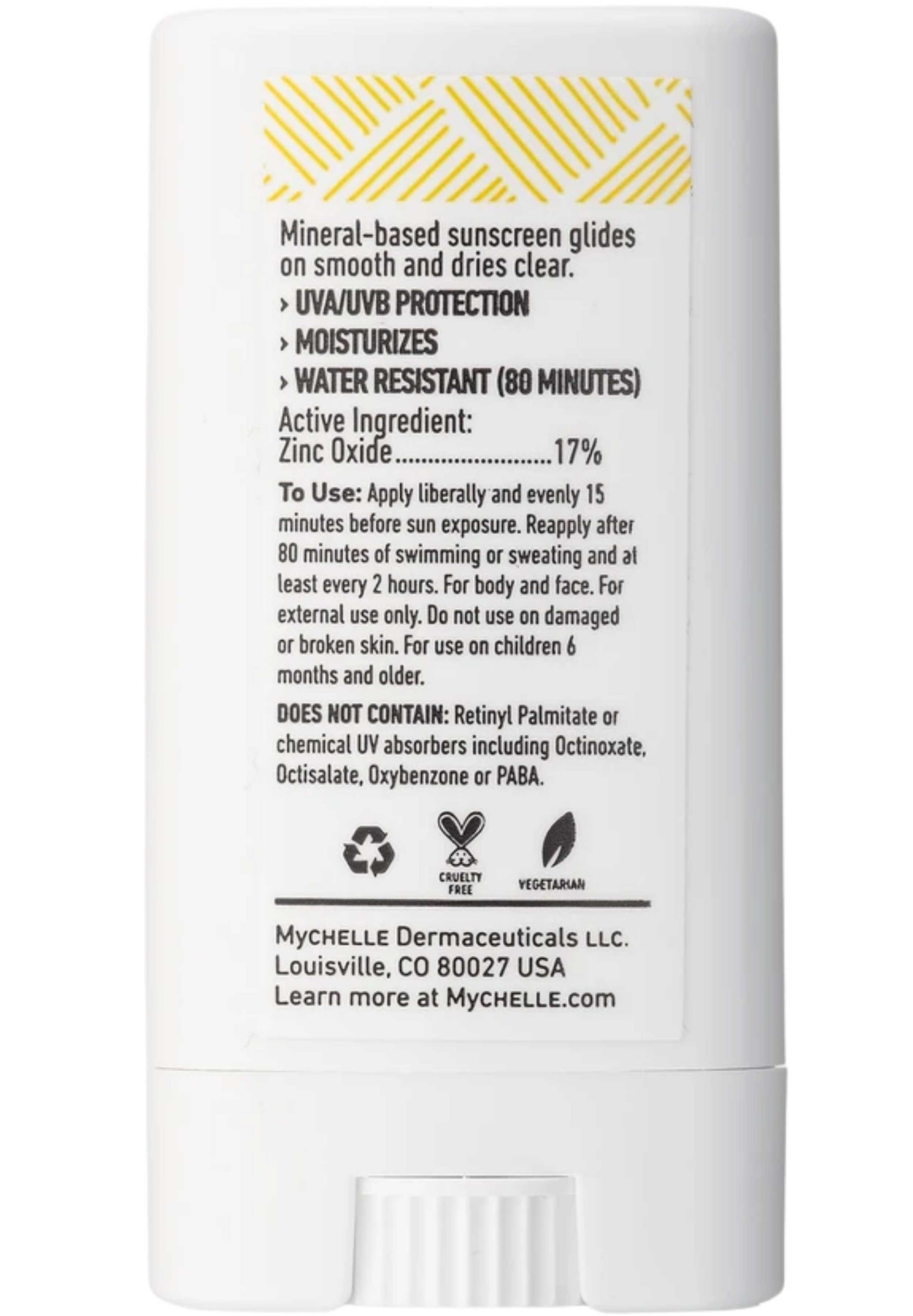 MyChelle Dermaceuticals Sun Shield Stick SPF 50 Non-Tinted