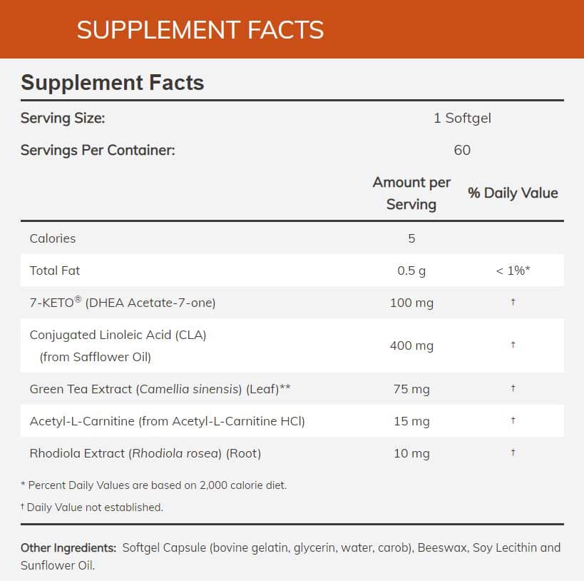 NOW 7-KETO LeanGels 100 mg