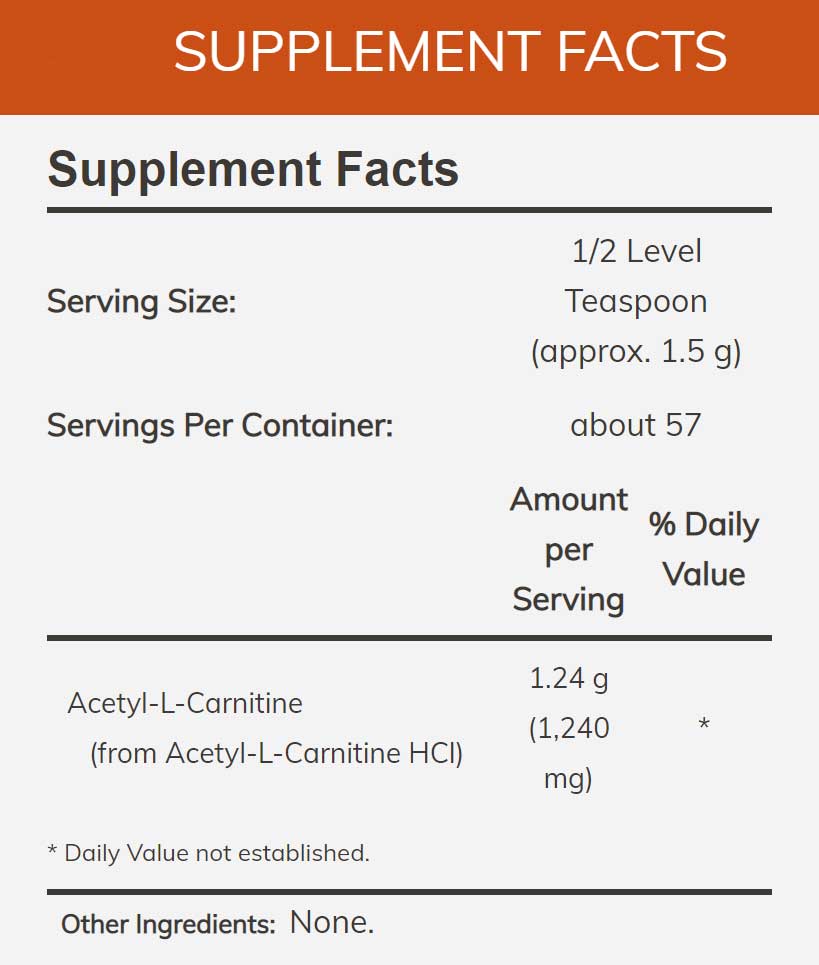 NOW Acetyl-L-Carnitine Powder