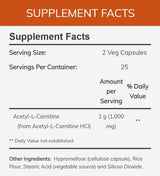 NOW Acetyl-L Carnitine 500 mg