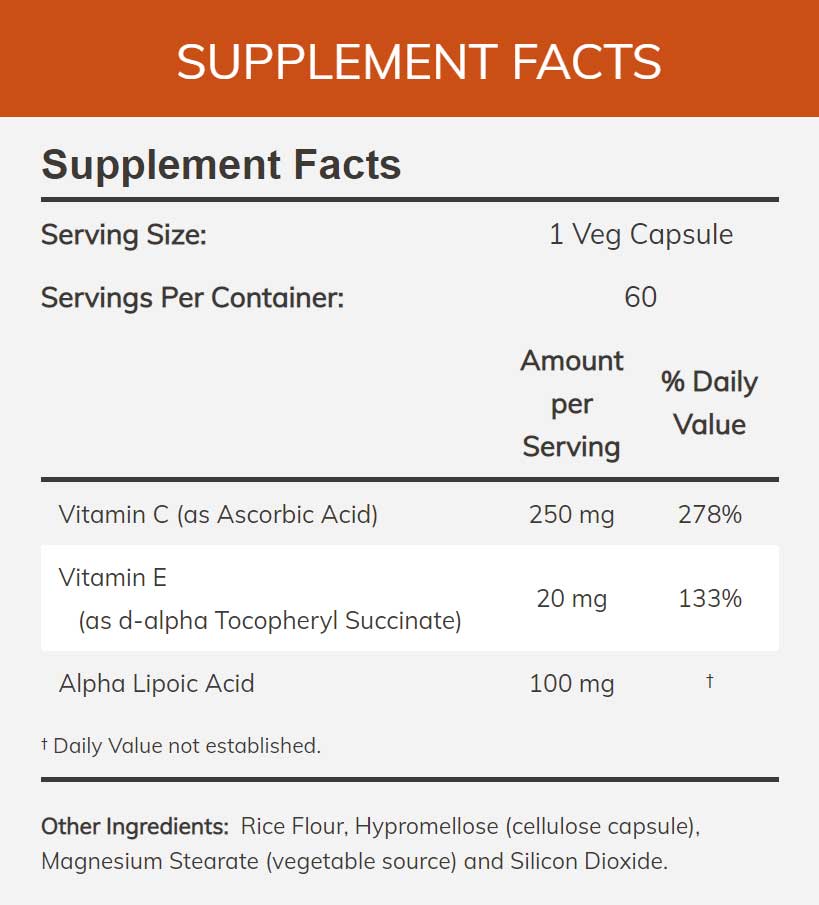 NOW Alpha Lipoic Acid 100 mg