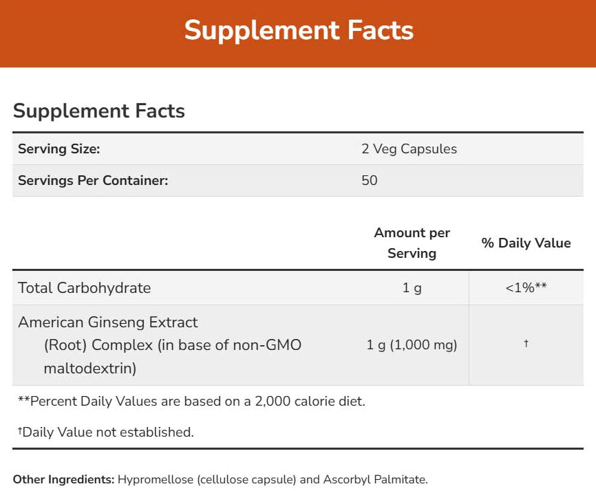 NOW American Ginseng Extract (NOW American Ginseng 500 mg)