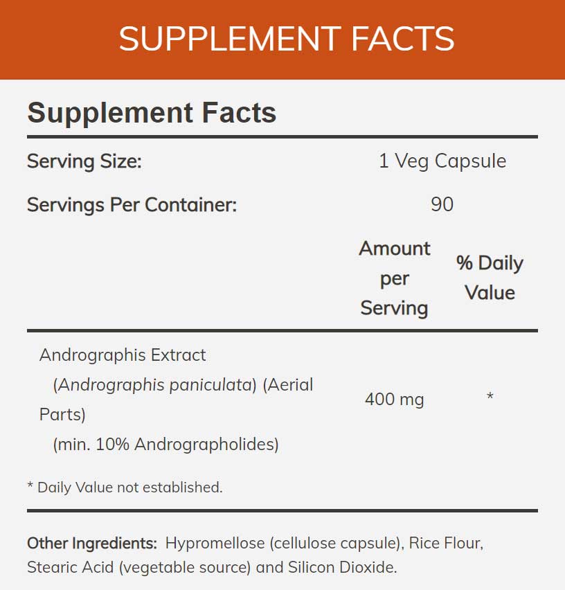 NOW Andrographis Extract 400 mg