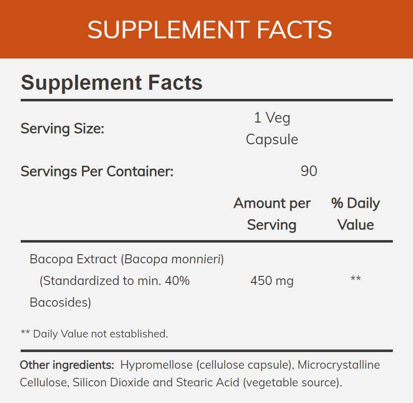 NOW Bacopa Extract 450 mg